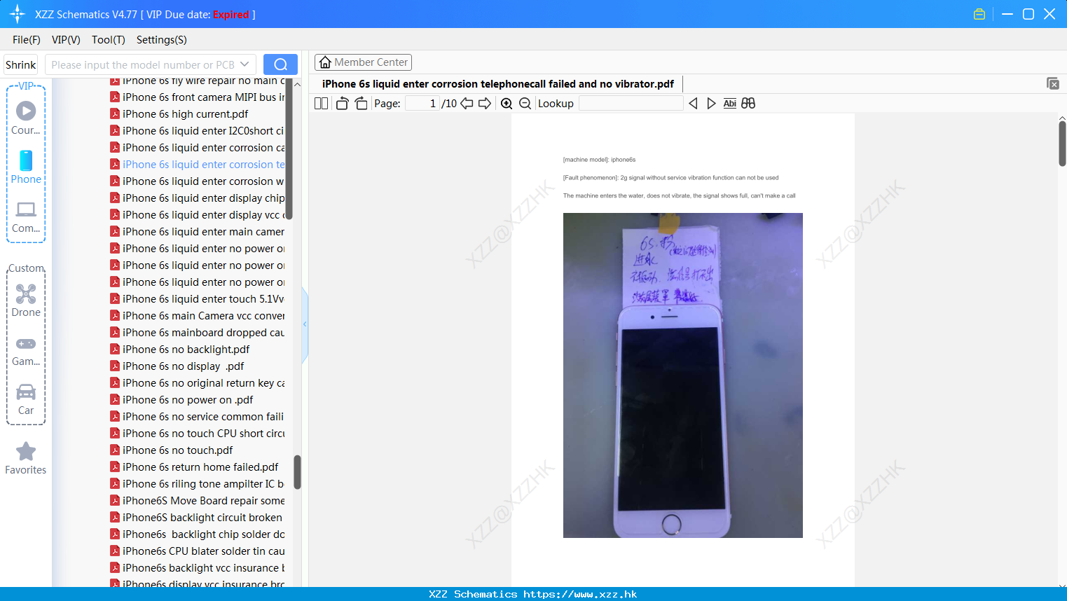 IPhone 6s Liquid Enter Corrosion Telephonecall Failed And No Vibrator